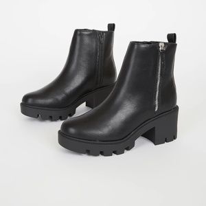 Dolce Vita Nicola Black Platform Ankle Boots Booties Sz 8.5